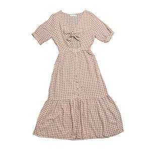 Faithful the Brand Maple Gingham Ditsy Midi Dress